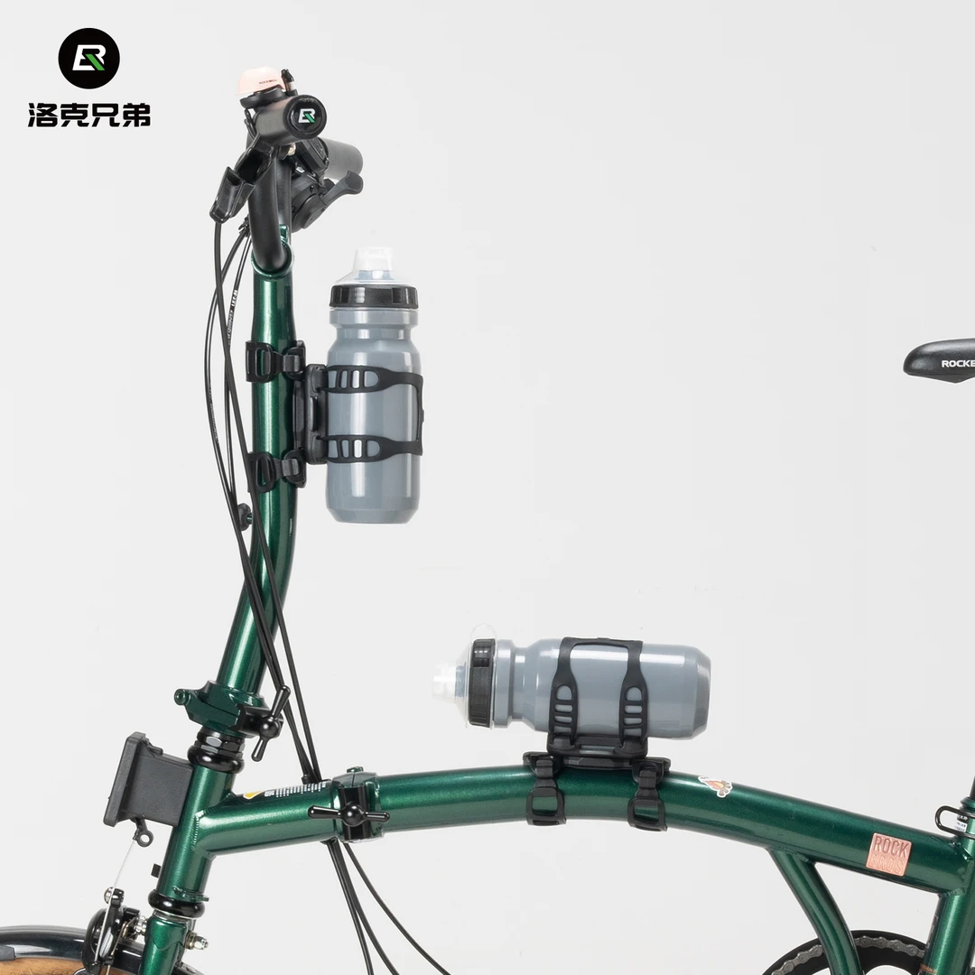 洛克兄弟自行车磁吸水壶架绑带式快拆山地公路小布折叠车水杯支架