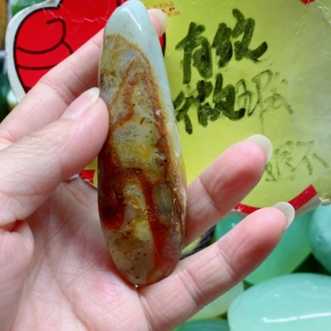 蛇纹石玉未镶嵌手把件