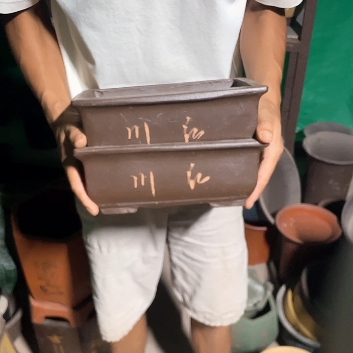 26-26棕色马槽花盆花盆