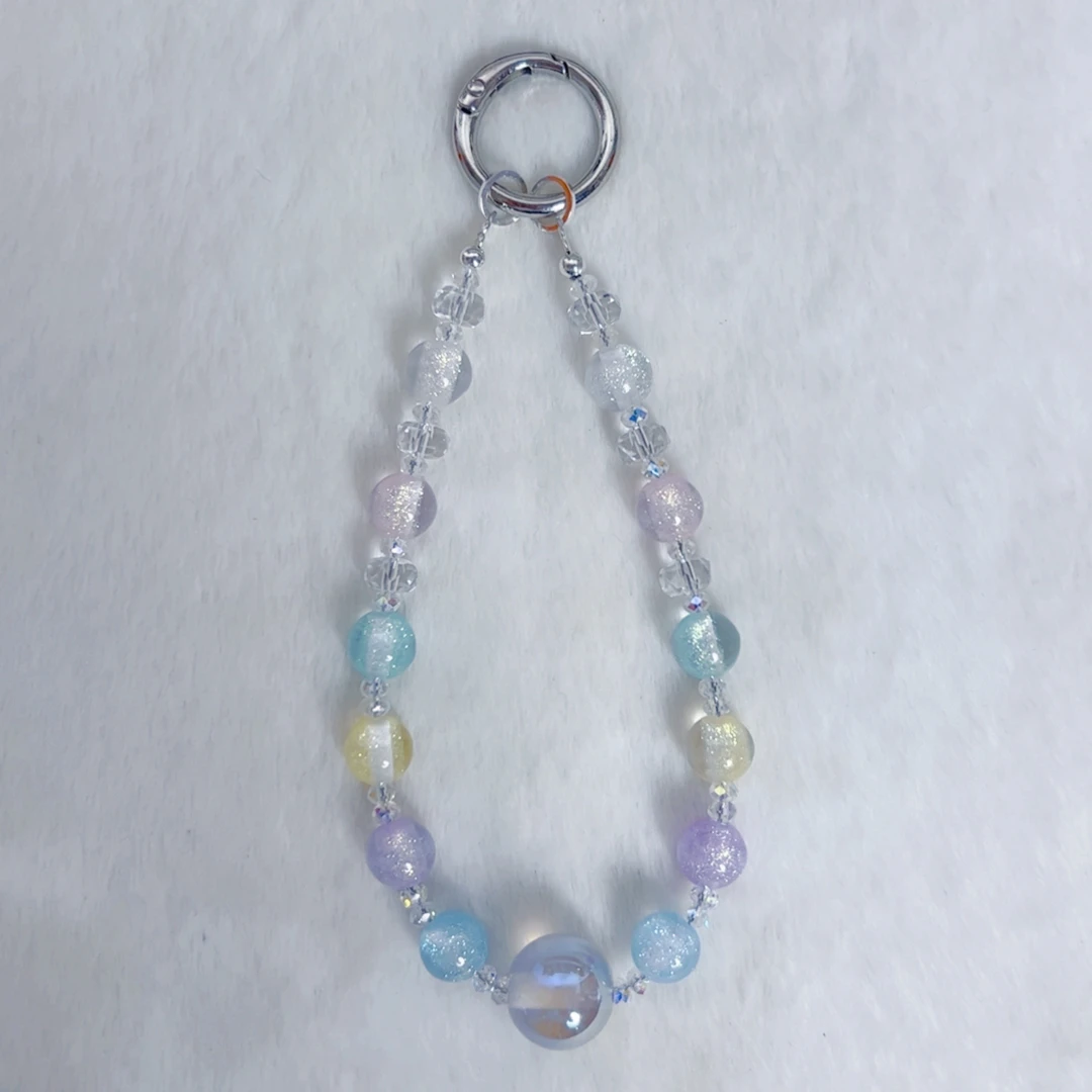 彩色细闪夜光斜挎挂脖手机链挂绳挂件夜市防丢放摔解放双手多巴胺