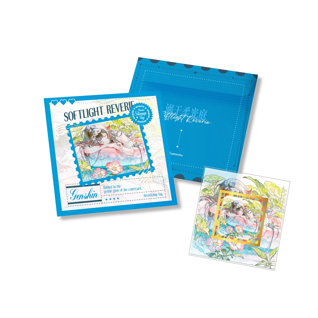 浮绘图录溺于柔光庭-金属邮票书签原神第四弹