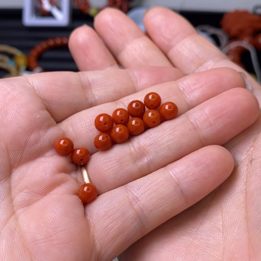 南红玛瑙圆珠未镶嵌L***G圆珠