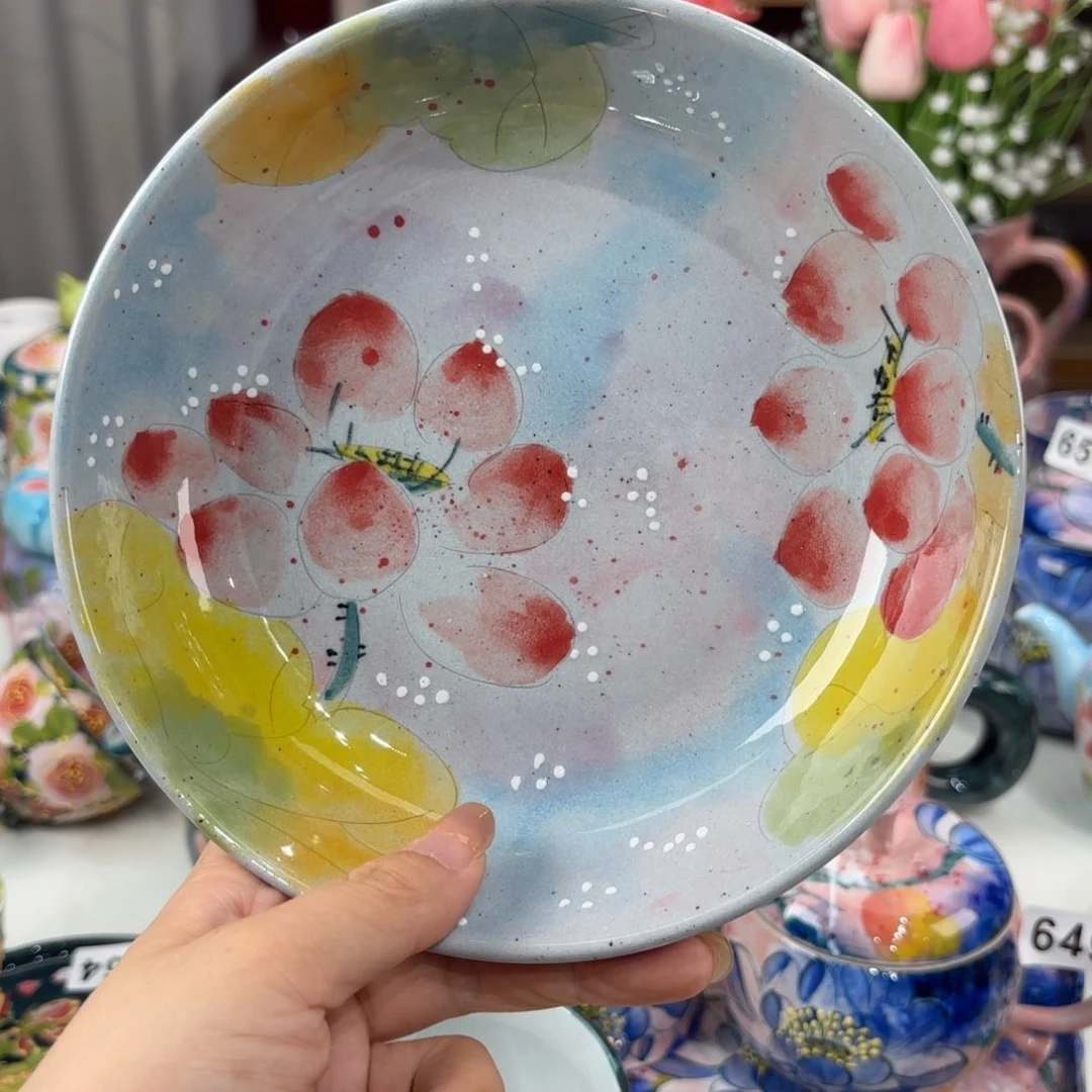 瓷片景德镇手绘高温釉下彩陶瓷茶具