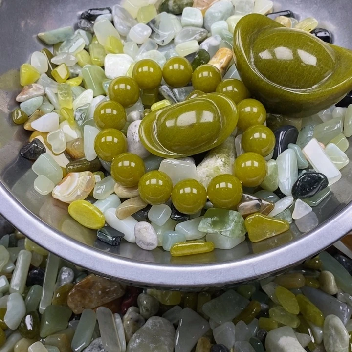 蛇纹石玉未镶嵌鱼缸石