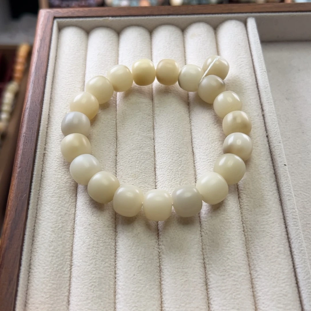 菩提根/象牙果手串卡12桶珠干磨全品