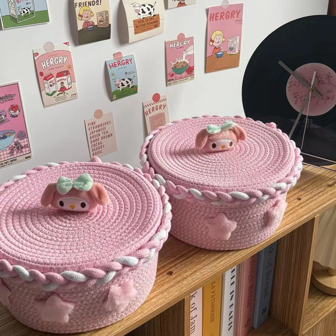 卡通桌面收纳筐桌面收纳创意手工钥匙山系美式