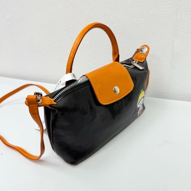 水晶植鞣头层牛皮 小龙骧手提包 【3D高分子热融印制】80315