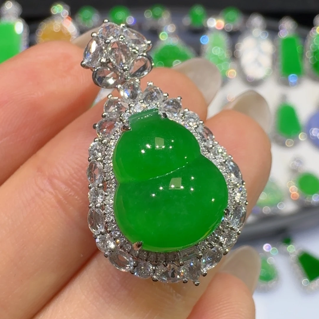 @***红翡翠18K金镶嵌颈饰收到货48小时鉴赏期分单