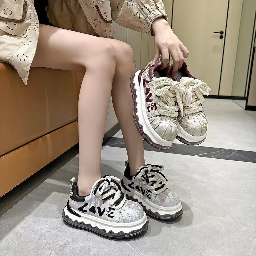 【L❤VE-2.0】设计师款增高厚底潮鞋ins潮流休闲百搭时尚气垫板鞋