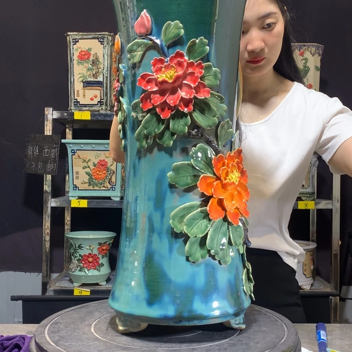 伴*饮石湾盆，盆景盆