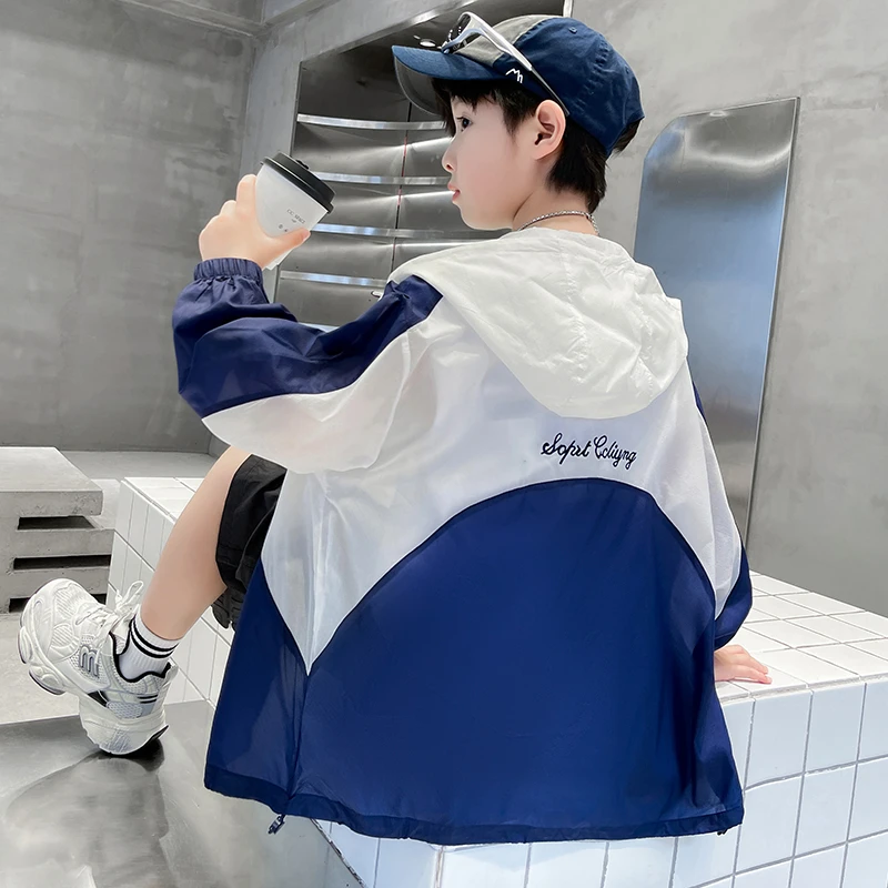 男童夏装防晒衣2025新款大童夏季男孩轻薄儿童夏款冰丝防晒服外套