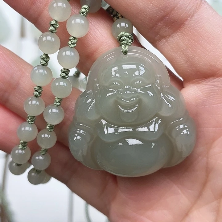 颈饰未镶嵌和田玉烟*40佛
