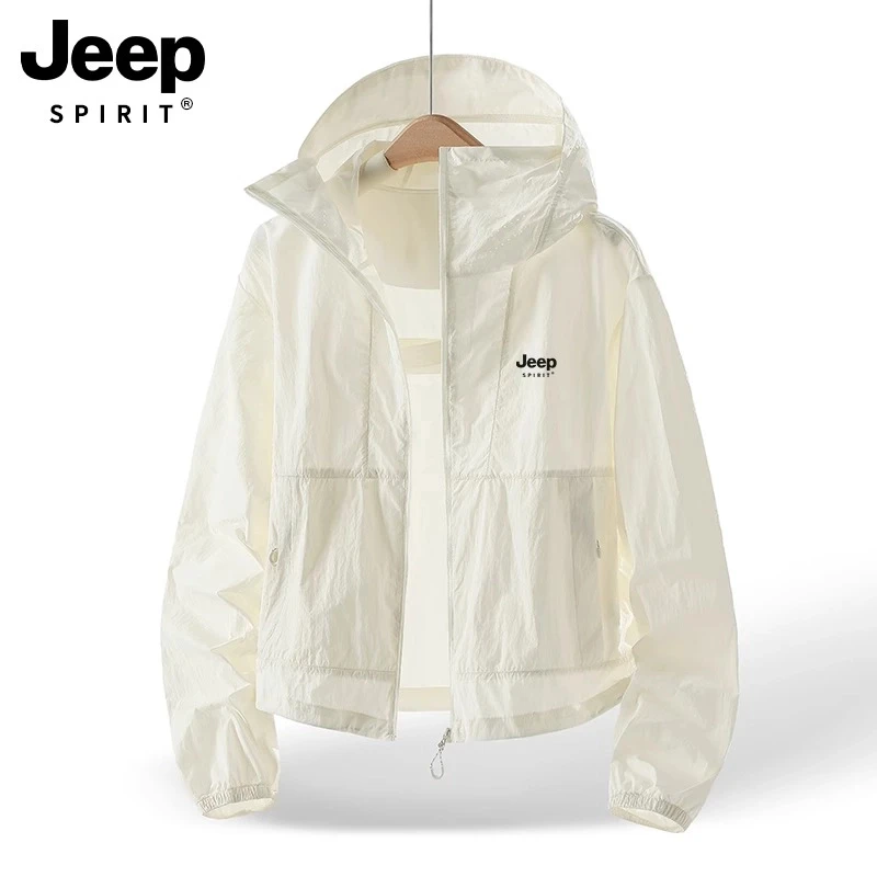 JEEP凉感透气防晒衣男女款新款夏季小个子冰丝户外速干夏季防晒衣