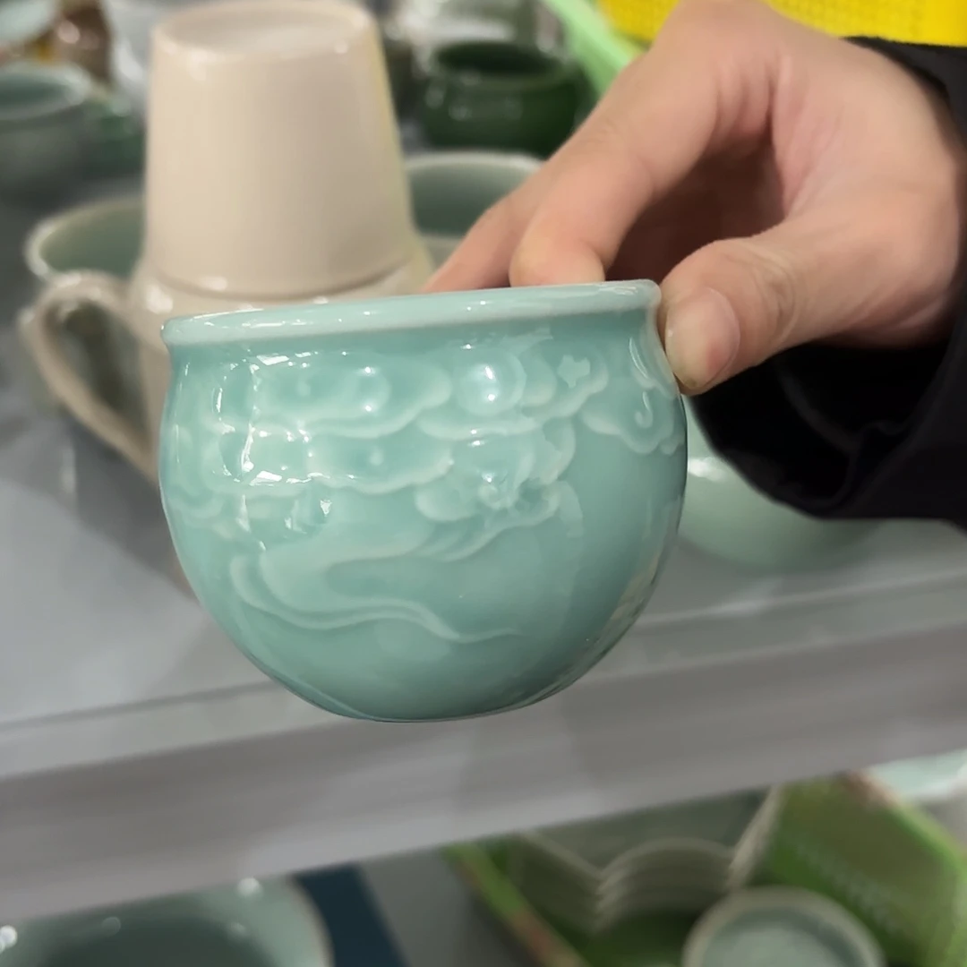 龙泉云间青瓷小米茶器