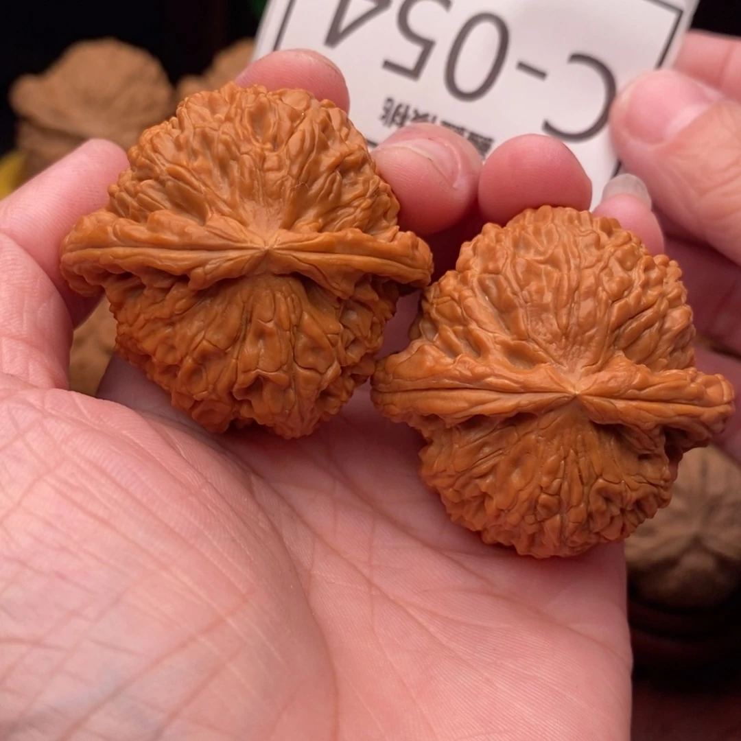 文玩核桃把件闷白43