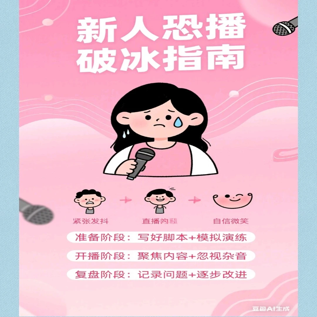 如何解决新人恐播的问题恐播的根源怕说错话冷场镜头前训练准备