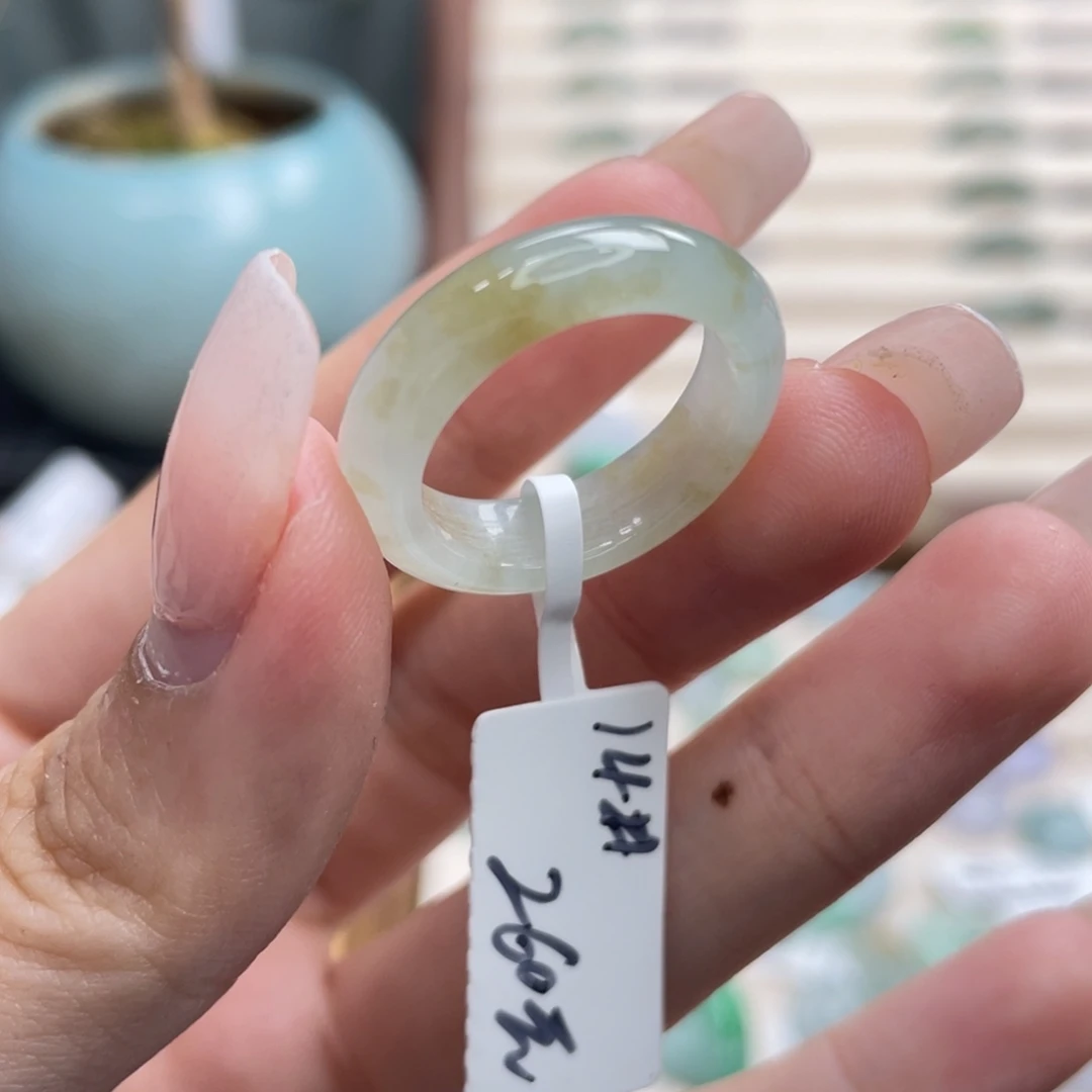翡翠未镶嵌戒圈a33港圈14桂花糕
