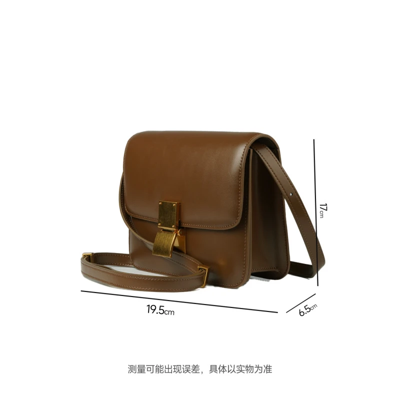 【豆腐包-BOX牛皮】时尚简约复古单肩手拿包高级轻奢女包