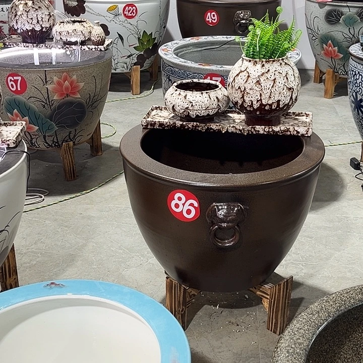 群***哥景德镇陶瓷鱼缸艺术