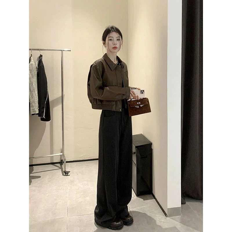 韩系高级感机车外套女早春季新款超好看夹克上衣修身短款棒球服
