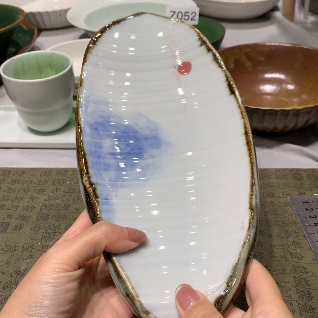 陶景德镇粗陶复古盘碗微瑕