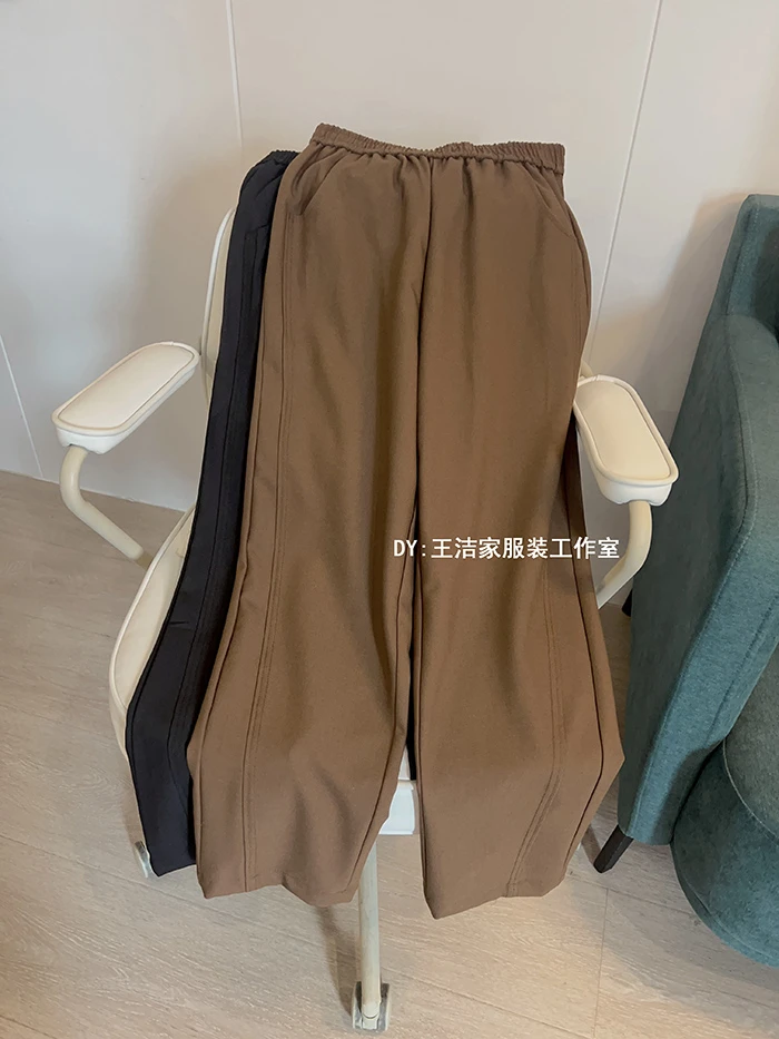 REKAYYAT“信号”天丝亚麻休闲时尚百搭宽松舒适纯色九分萝卜裤