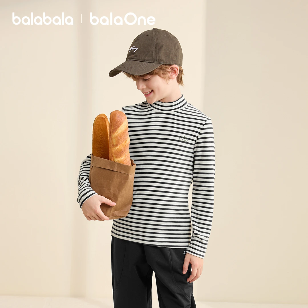 【balaOne】巴拉巴拉儿童打底衫男童女童睡衣保暖衣童装2025秋冬