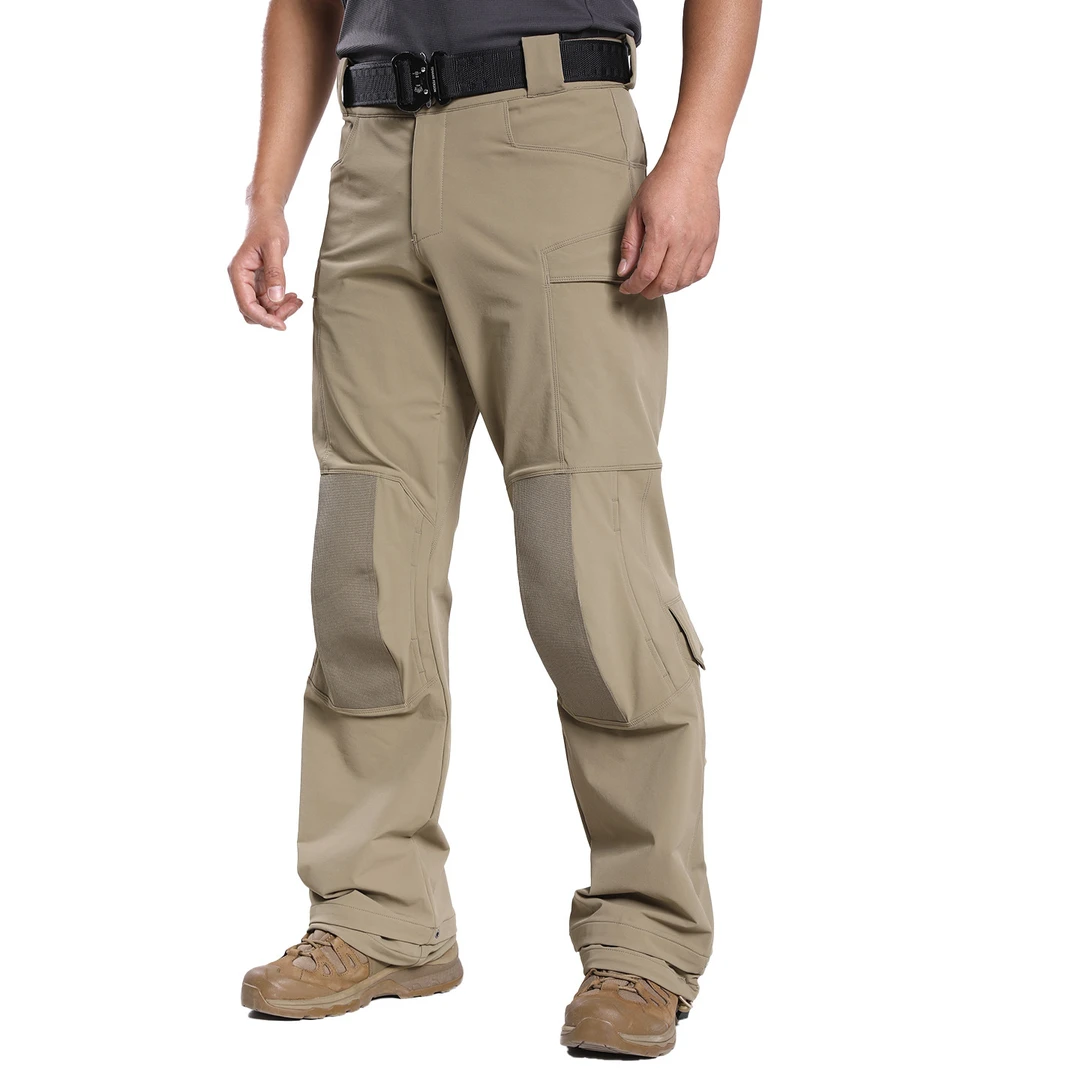 军鸟LEAF 软壳战术工装裤男秋冬宽松工装裤户外休闲多口袋直筒裤