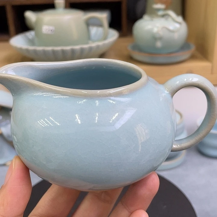 陶瓷杯子微瑕天青公道