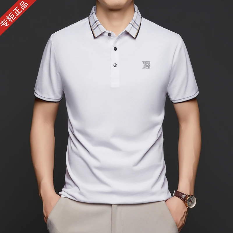 【专柜正品】欧洲英伦轻奢短袖T恤男POLO衫夏季商务休闲时尚半袖衫