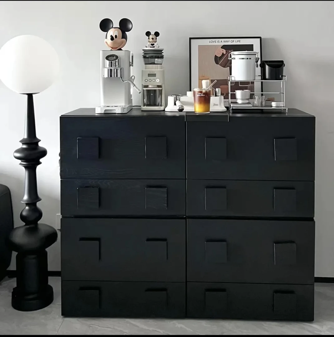 免安装简约实木卡门柜多功能客厅储物柜电视柜卧室床头收纳柜