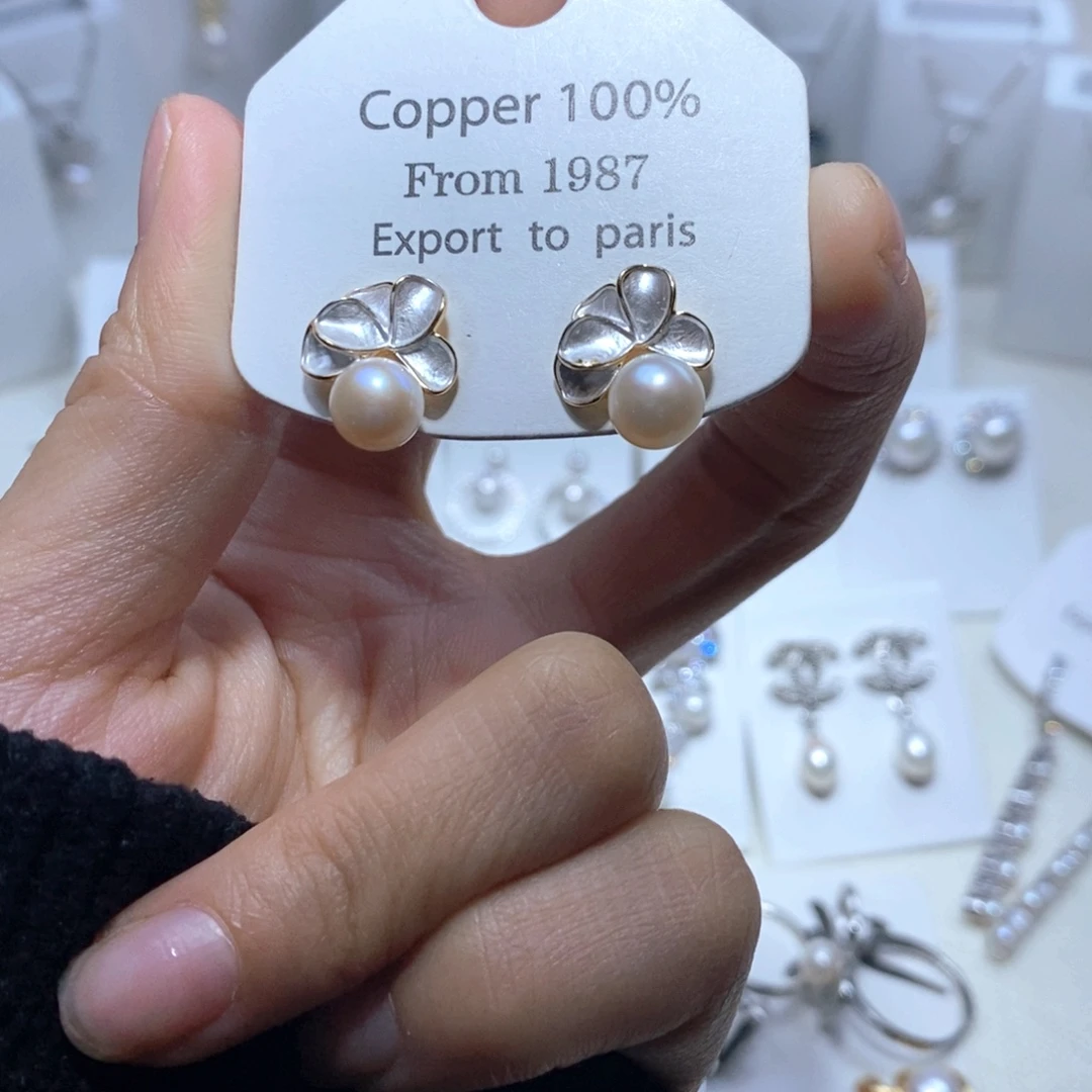 淡水珍珠耳饰未镶嵌