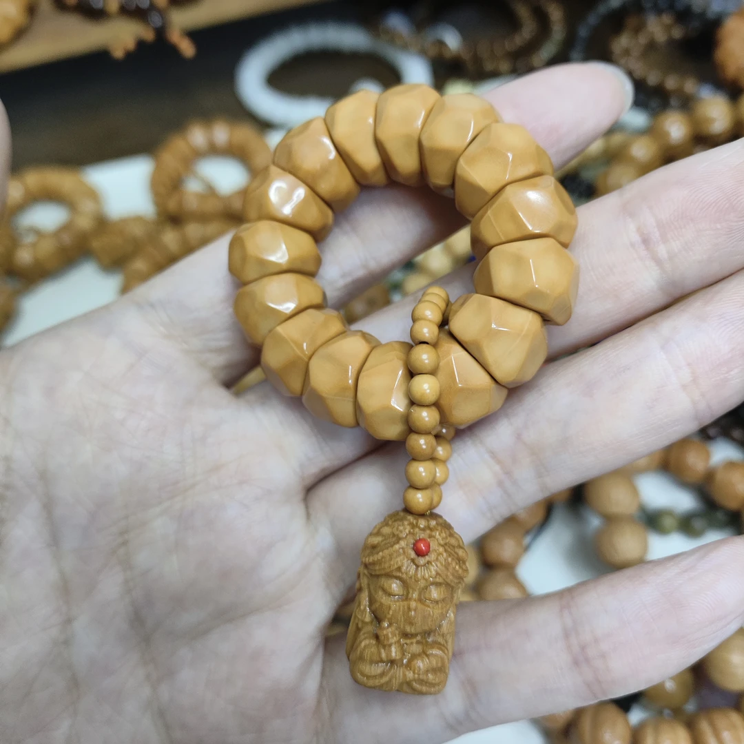 非金属木质手链 精选手工猴头核桃雕刻大肠手捻