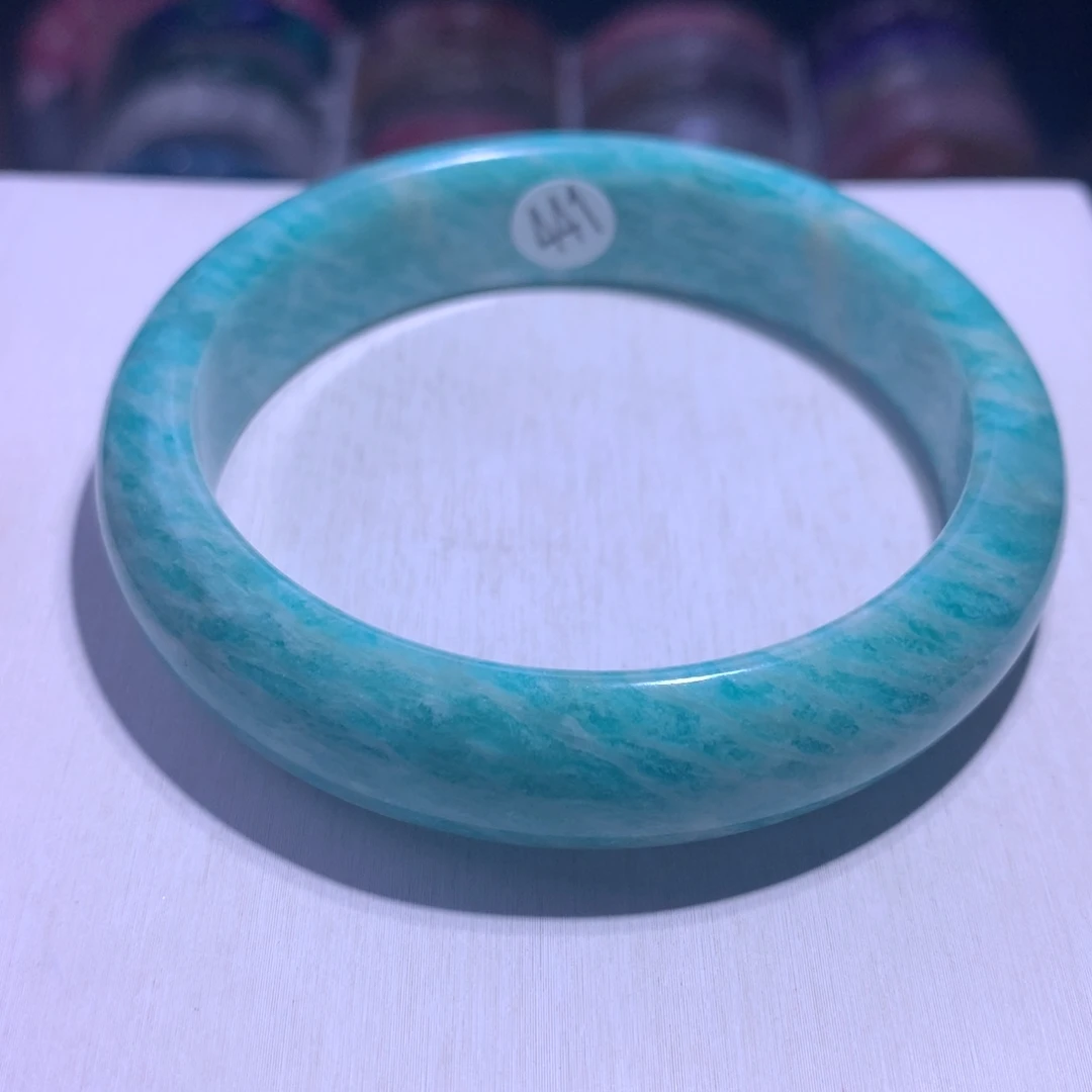 手镯水晶银S925镶嵌天河石63圈441