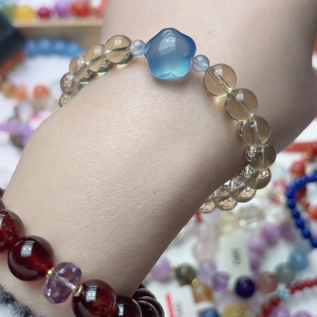 未镶嵌手链水晶黄水晶手串