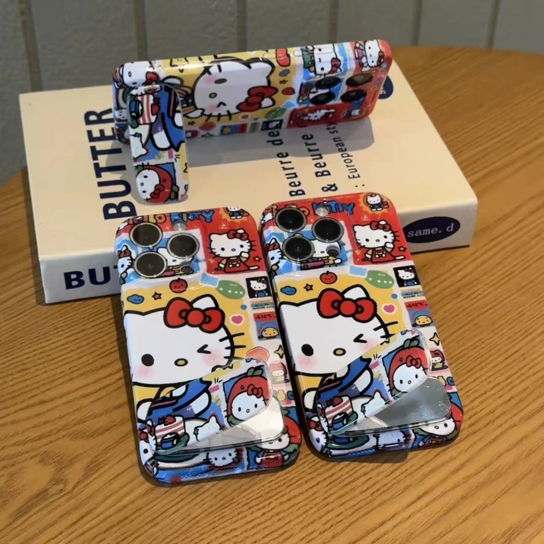 奥菲顿甜美kitty酱支架适用苹果17/16菲林手机壳华为vivo小米oppo