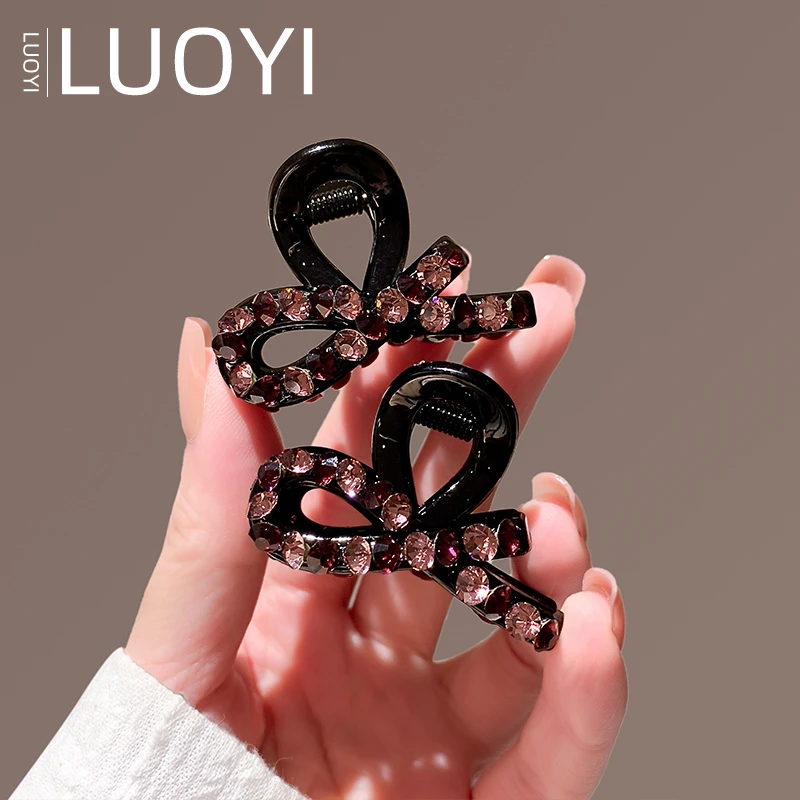 约4.5厘米抓夹  轻奢风高级感粉紫色抓夹女网红时尚气质半扎发夹