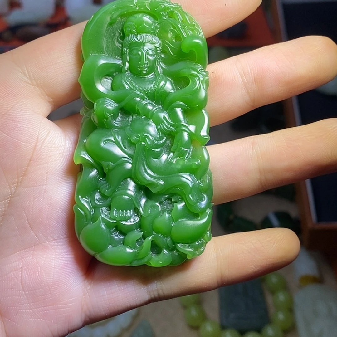 和田玉未镶嵌吊坠(不含链)