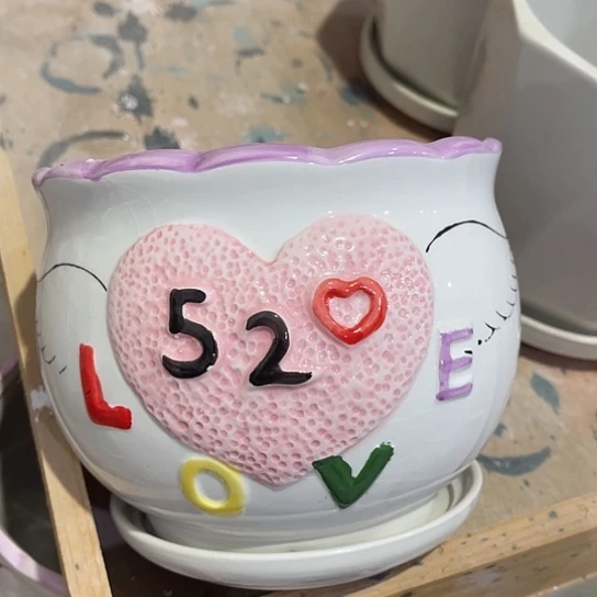 多肉绿植陶瓷花盆9.9包邮，有孔