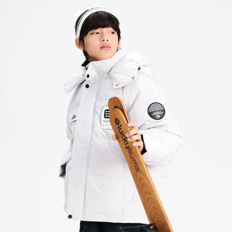 多多一上男大童25深冬白鸭绒厚羽绒服（150-180）1141A55X