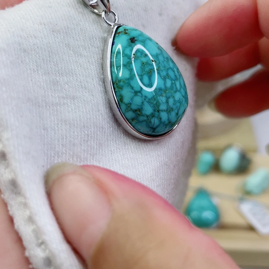 银S925镶嵌绿松石珠宝奇石