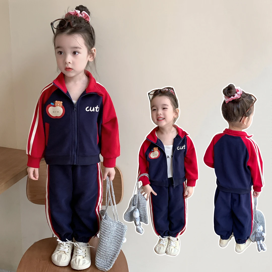 女童套装洋气儿童休闲运动卫衣两件套小女孩宝宝春秋装2025新款潮