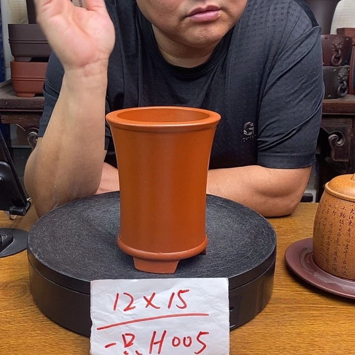 紫砂花盆货号一只H005