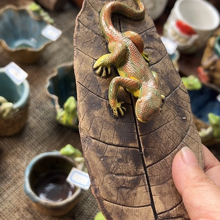 施***步树叶陶瓷香插136698889999999