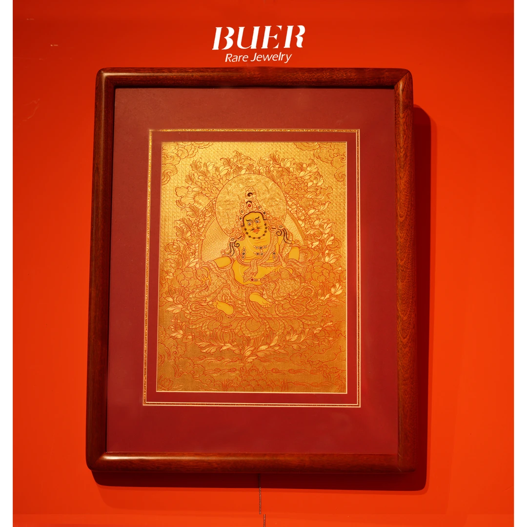 【不二】 大师手绘大唐卡 • 黄CC金唐 30*22cm