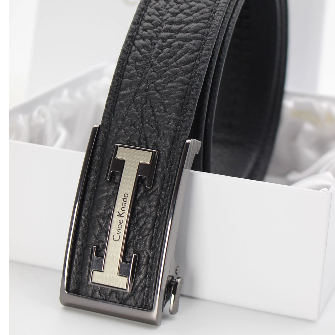 男士高档真皮头层牛皮皮带3.5宽时尚休闲百搭潮流商务年轻人