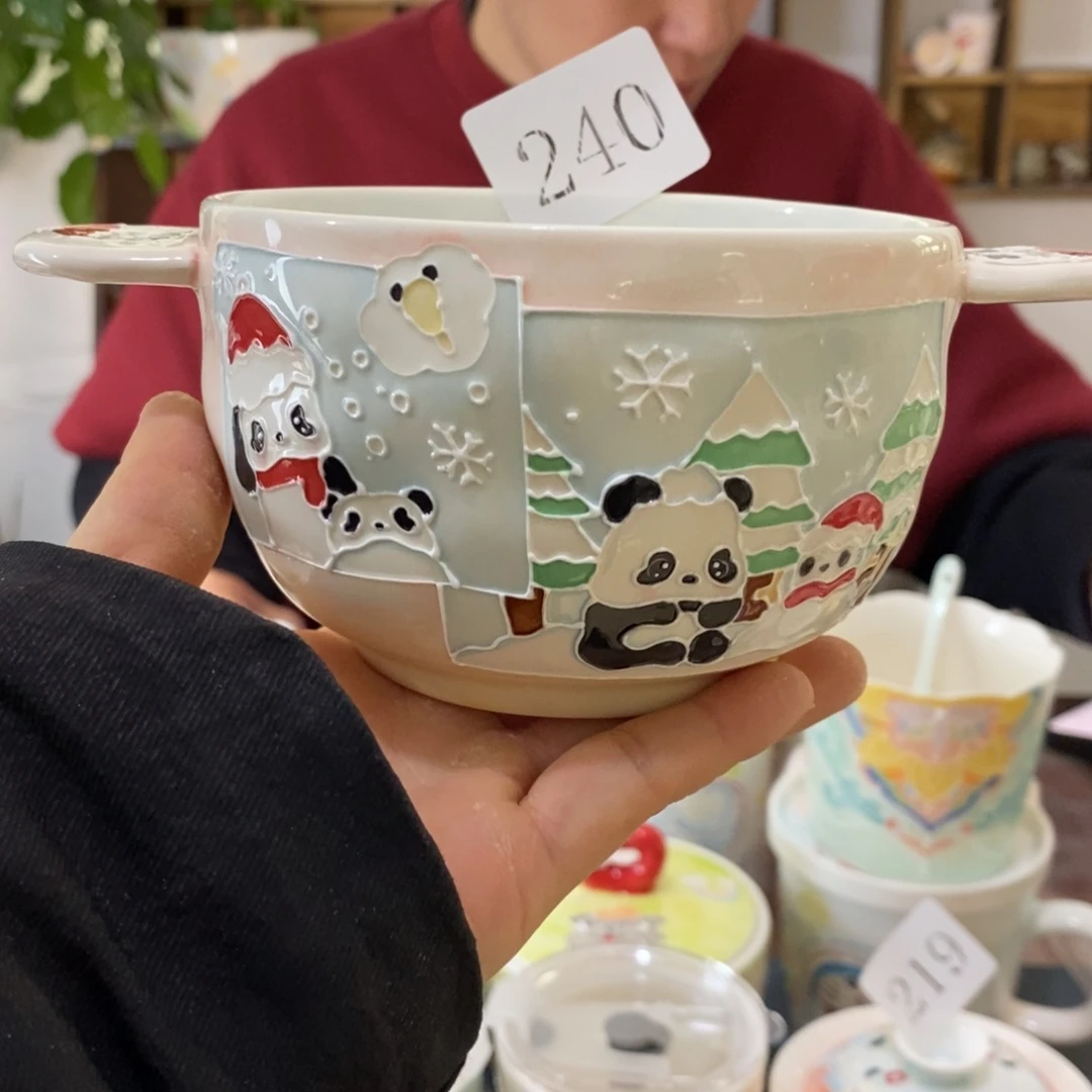 瓷片景德镇釉下彩手绘