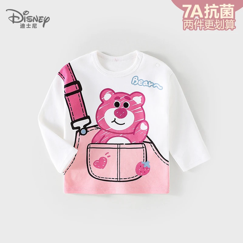 Disney/迪士尼童装T恤纯棉上衣卡通长袖春秋休闲薄款儿童洋气衣服