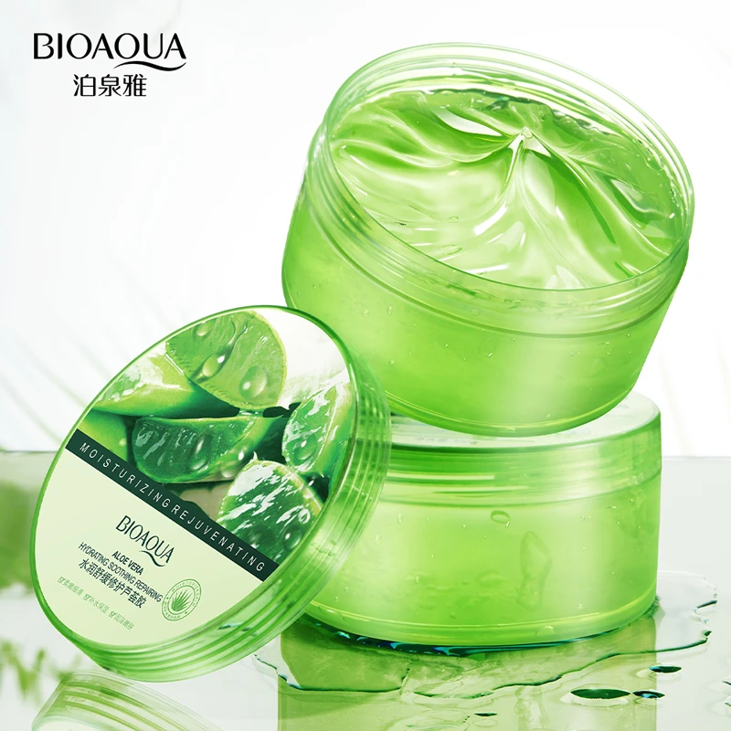 泊泉雅水润舒缓补水修复芦荟胶保湿芦荟凝胶学生滋润面霜修护凝胶
