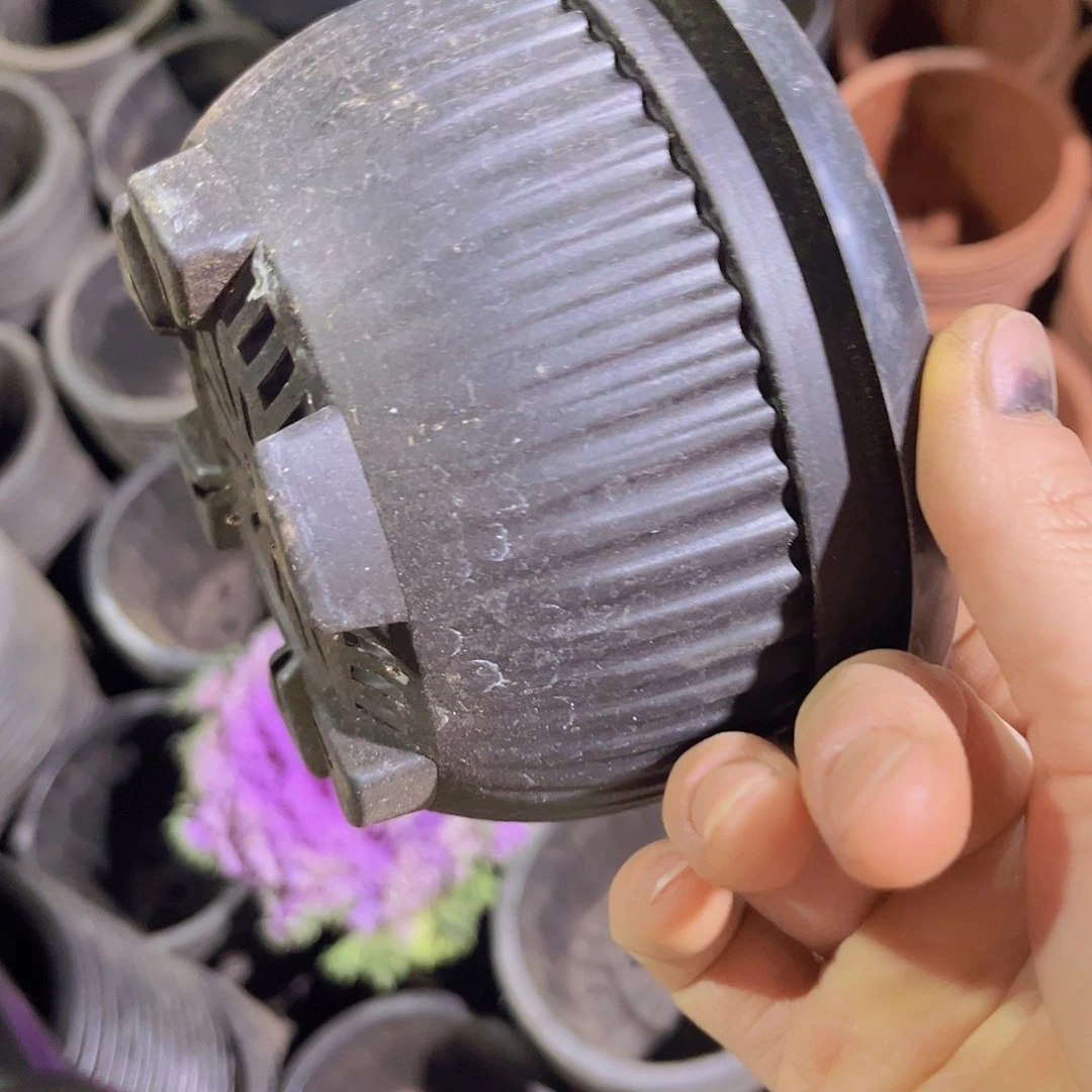 塑料旧14公分黑聚宝盆20个